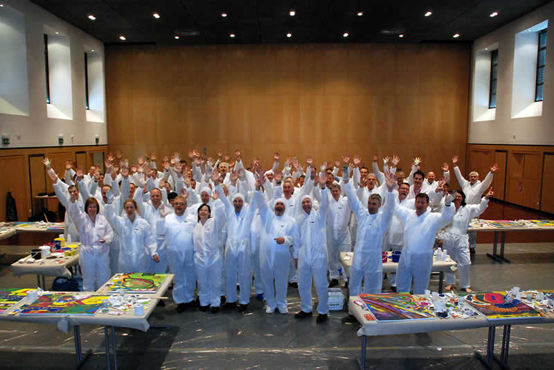 Professionell begleitetes Mal-Event für Firmen und Teams